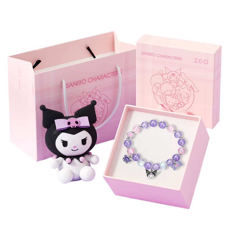 Chaosehui Kuromi Bracelet for Women, Crystal Bracelet, Birthday Gift for Women, High-End Niche Gift Box, 6021