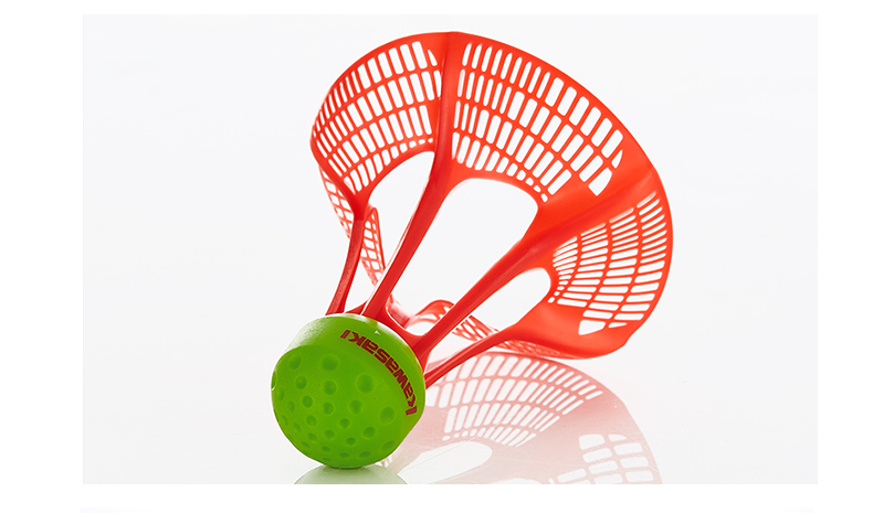 KAWASAKI Outdoor Durable Windproof Plastic Badminton Shuttlecocks Set of 3 10