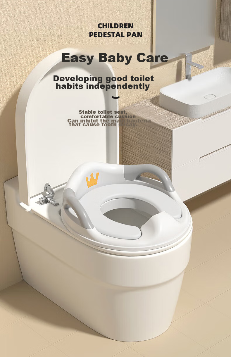DOCTOR MA Children's Toilet Seat, Potty Training Aid for Boys And Girls, Baby Toilet Pad, Infant Potty Chair, Kids' Urinal, White, LK2001 1