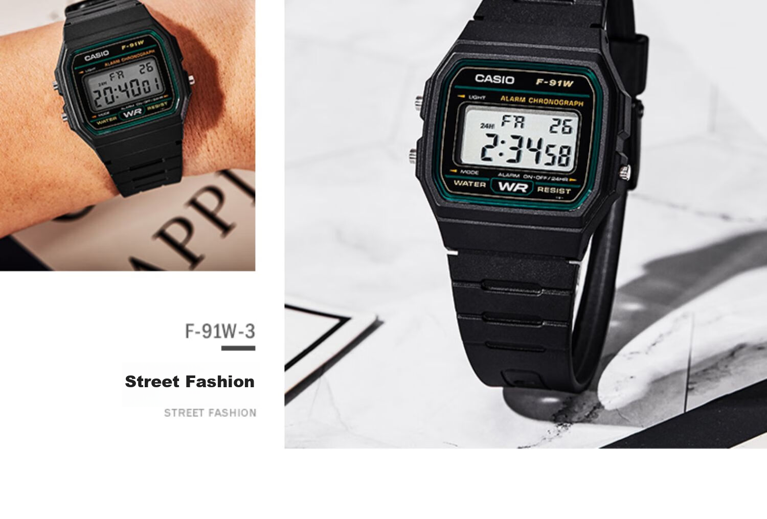 Casio Watch, Men's Retro Small Square Sports Waterproof Student Watch for Men And Women, F91W Series Watch W-218H 10