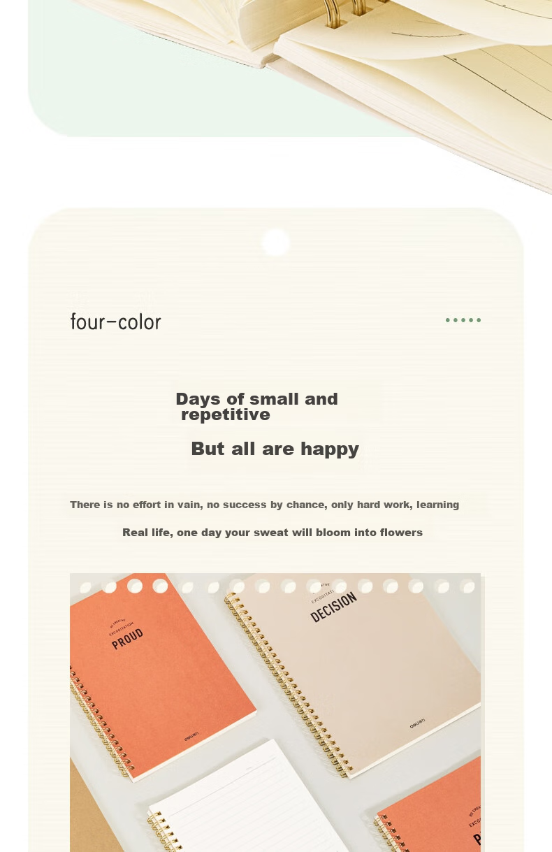 Deli 4-Pack/B5/240 Sheets Total Simple Retro Series Notebooks, Spiral-Bound Notebooks, Journal, Error Correction Book, Student Exam Preparation LB560 9