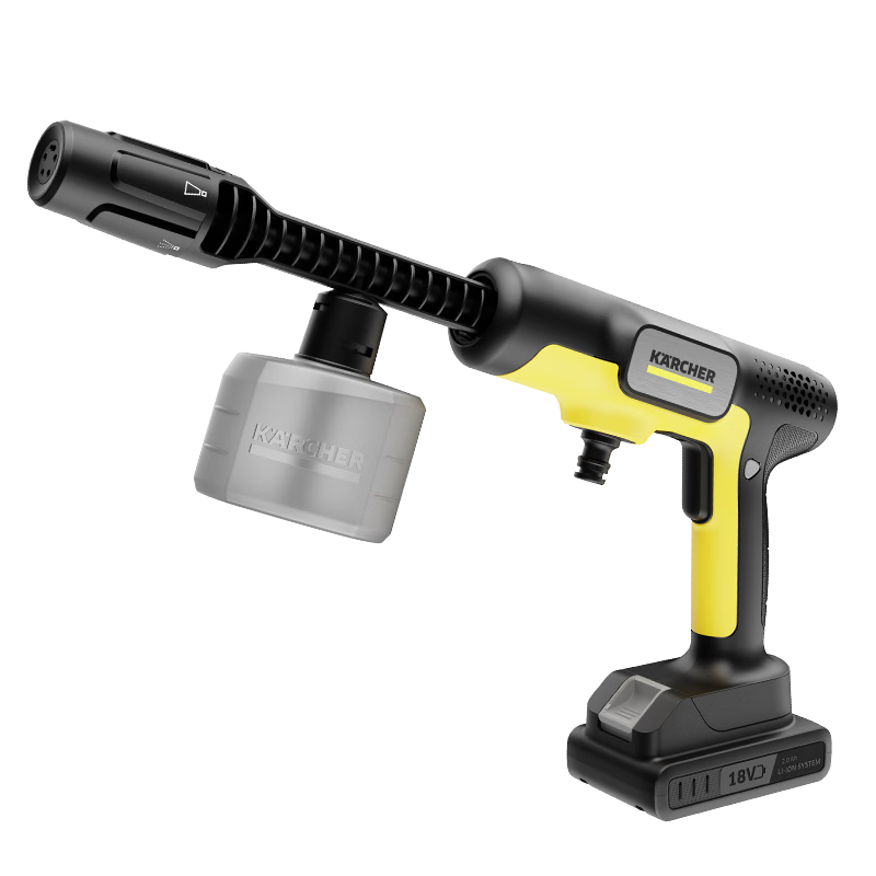KARCHER German Wireless Car Washer KHB2 Outdoor Cleaning Machine, High-Pressure Water Spray Gun for Car Washing, Handheld Lithium Battery-Powered