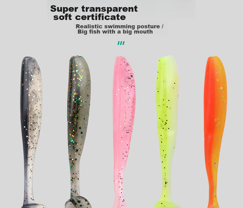 Erciyuan Lure Fishing Rig, Pre-Tied with Line, T-Shaped Soft Bait, Bullet Lead, Curved Handle Hook Combination Bait, Anti-Snagging, for Bass And Mandarin Fish, Lure Fishing Set, 5g Bullet Lead + #4 Curved Handle Hook 16