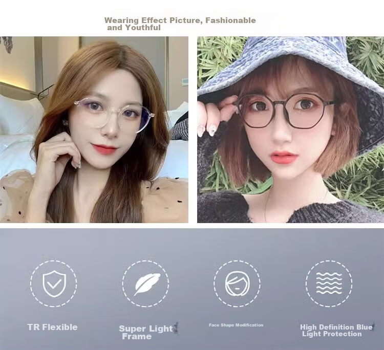 FENCHI Fashion Reading Glasses for Women, High Definition Anti-Blue Light Glasses for Elderly, Reading Glasses for Men, Specialized for Near Vision, Anti-Fatigue, Suitable for Young People 2