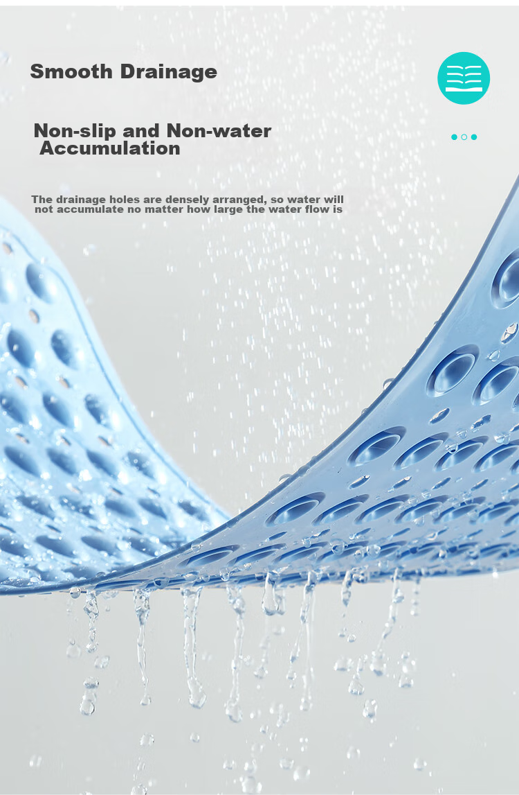 DeXi Bathroom Non-Slip Mat, TPE Bathroom Mat, Shower Room Specialized, Elderly Bathing Anti-Fall Floor Mat, 40x70cm 7