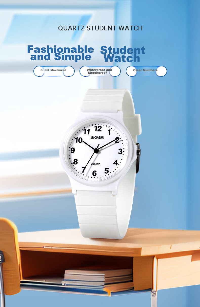 Skmei Student Children's Watch for Middle And High School Students, Teenagers, Silent Pointer, Civil Service Exam Watch, Quartz Birthday Gift 1419 1