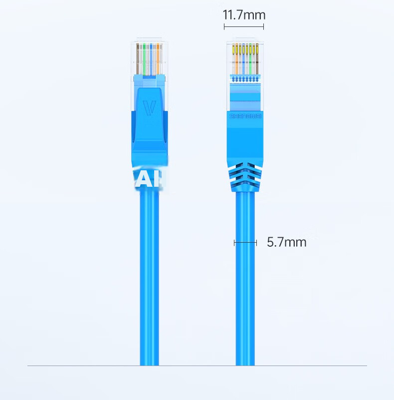 Shengwei CAT5e Pure Copper Ethernet Cable, 100Mbps, 3 Meters, Blue, High-Speed Computer Broadband Router Network Patch Cord, LC-2030C 9