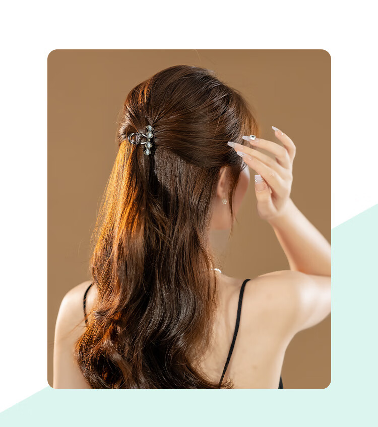CHIMERA Small Half-Up Hair Claw Shark Clip Delicate Back Head Hair Clip Hairpin Hair Accessories for Women Birthday Gift 1