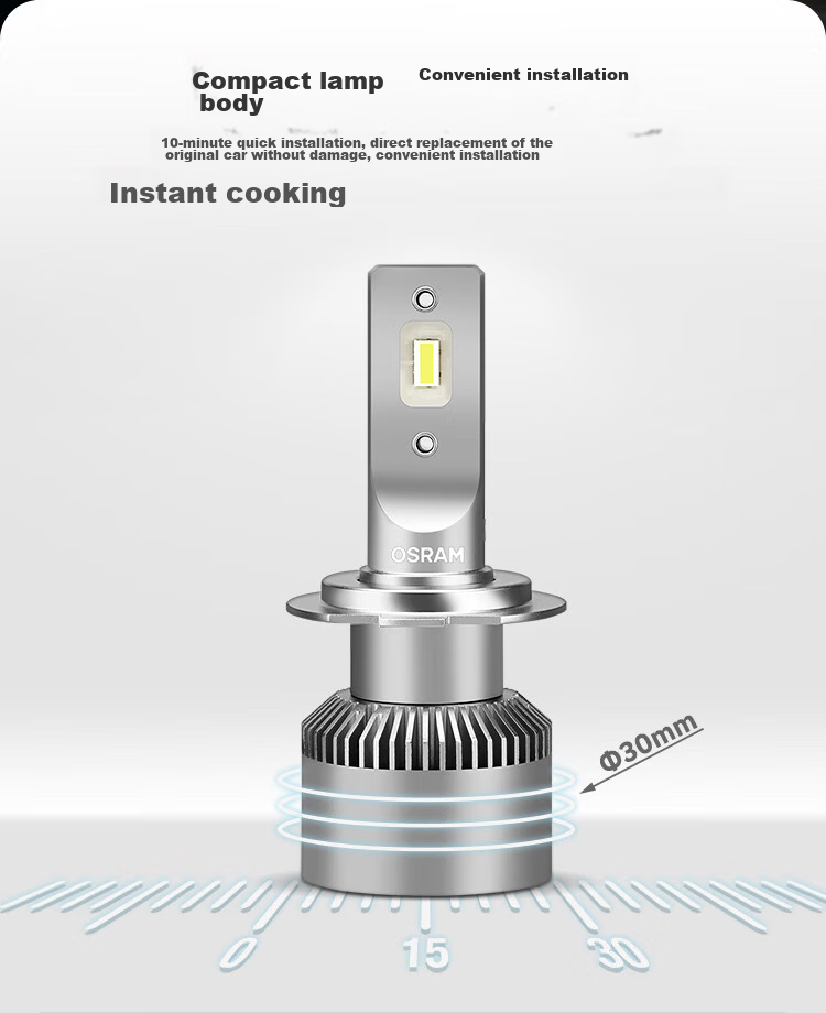OSRAM Automotive LED Headlights, Car Bulbs for High Beam And Low Beam, Yechizhe PRO H1, 12V 35W 12