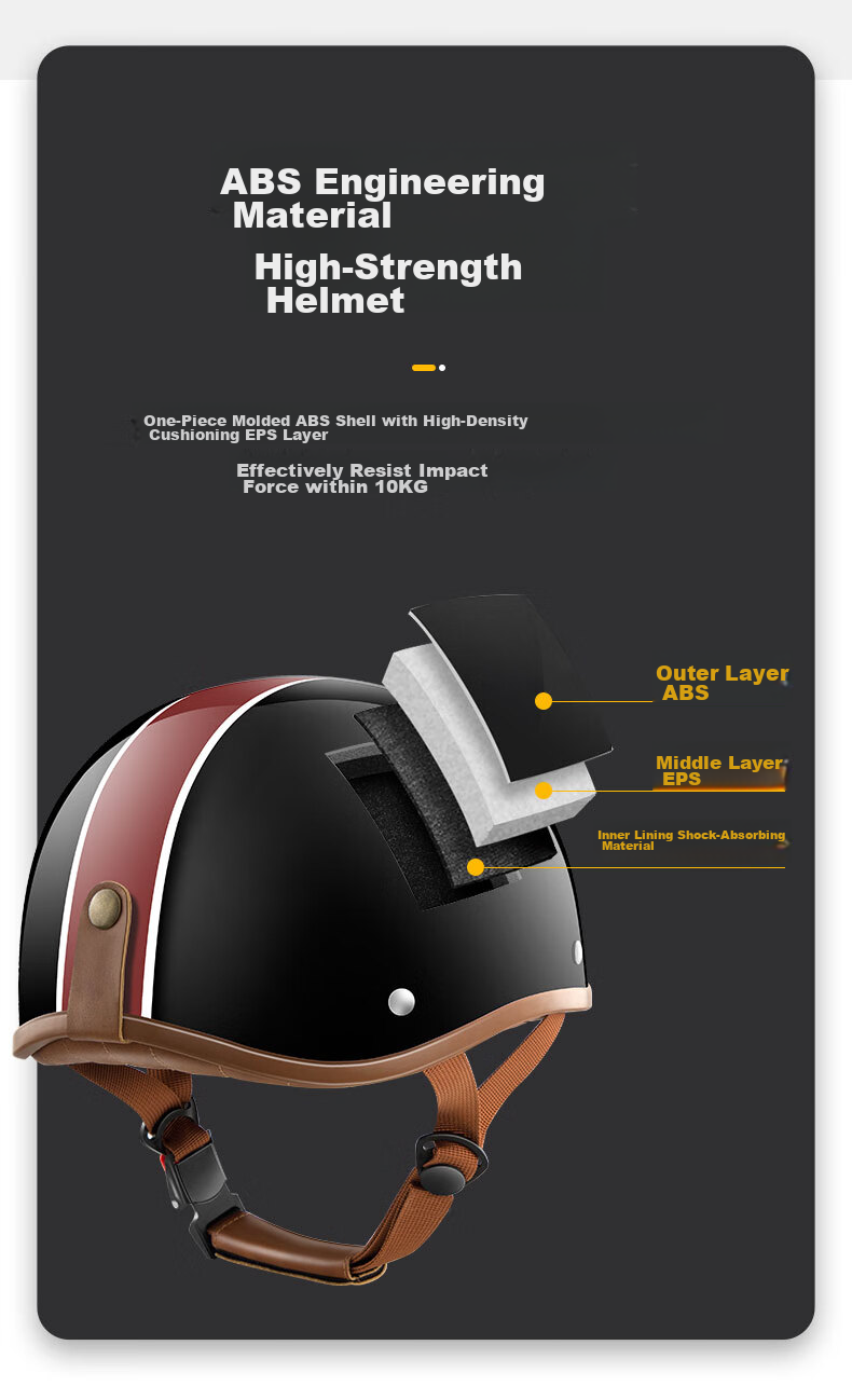 YEMA 3C Certified 352S Electric Motorcycle Helmet Men's Retro Half Helmet Electric Scooter Safety Helmet Women's Four-Season Lightweight Summer One Size Khaki White 10