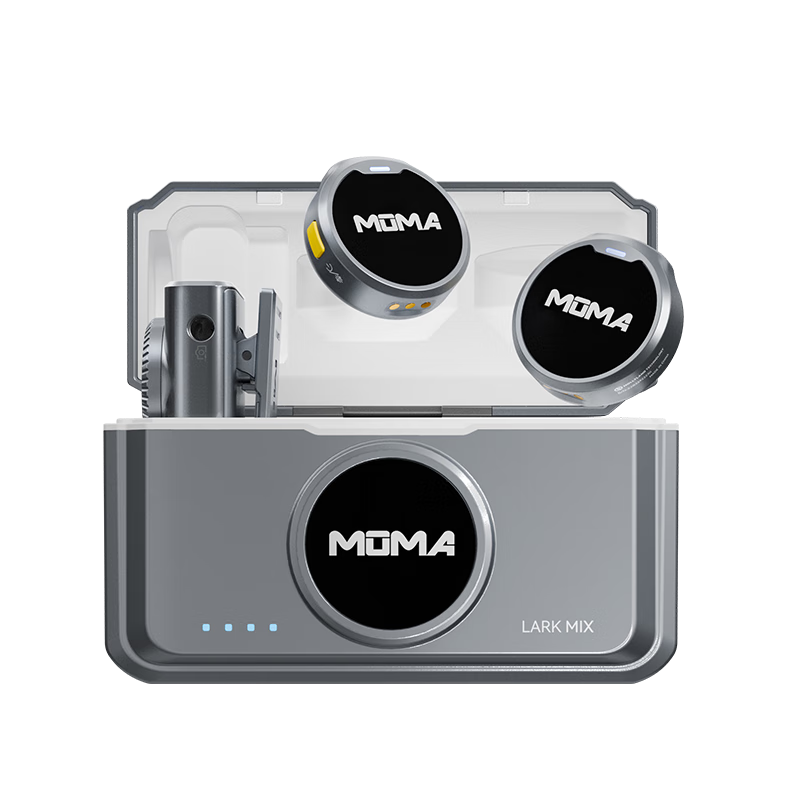 MOMA Lark Mix Jingxuan Co-Branded Clip-On Microphone, Dual Wireless Microphone, Mammoth Mobile Phone And Camera Live Streaming Button All-In Versio