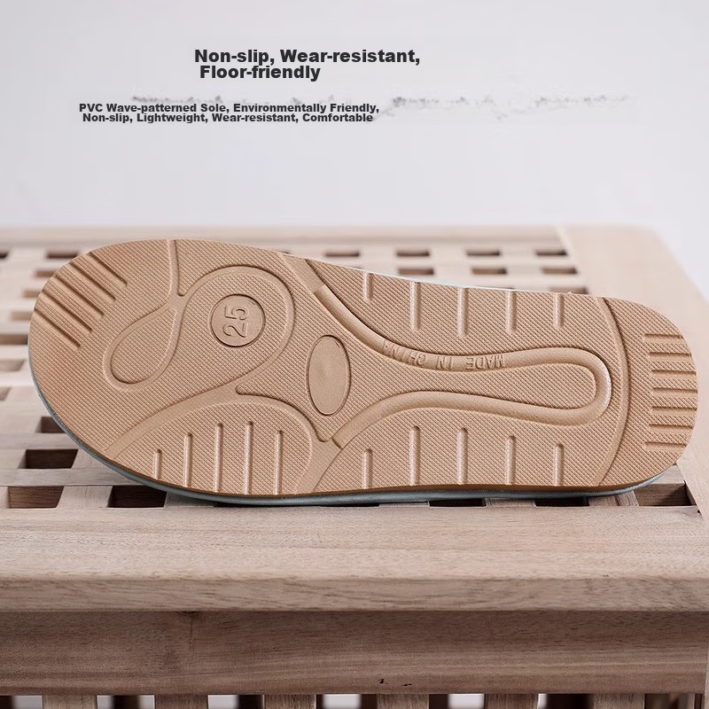 GUOLUOFEI Genuine Leather Home Slippers for Men, Summer Indoor Non-Slip Waterproof Cowhide Sandals, Soft-Soled Home Slippers for Women