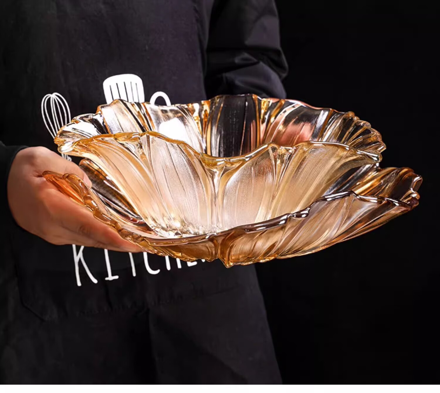 CRISTALGLASS Luxury Crystal Glass Fruit Plate for Home Living Room, Coffee Table, New Year Snack Display, Dried Fruit Dish, Fruit Bowl 7