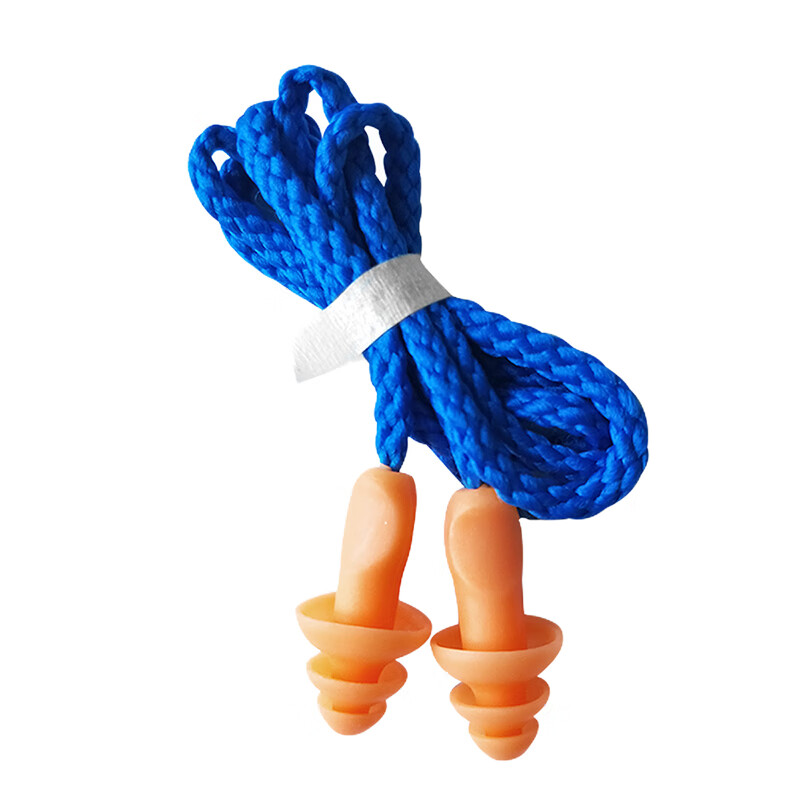 CK-Tech Industrial Safety Noise-Cancelling Earplugs, Christmas Tree-Shaped with Cord, Anti-Loss Noise Reduction Soundproof CKE-2043*100 Orange, 1 Pack (100 Pairs/pack)