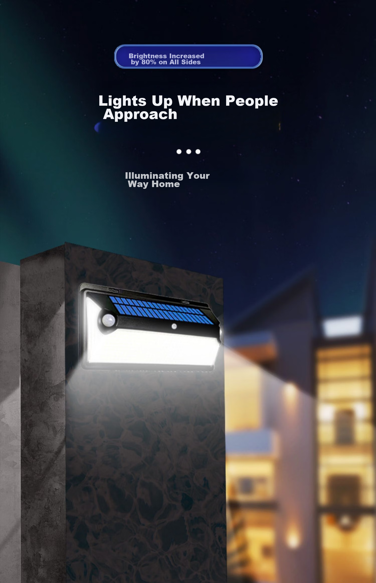 Heart Lock Solar Garden Light, Outdoor Ultra-Bright Motion Sensor Light, Waterproof Floodlight Wall Lamp for Home And Outdoor Use 3