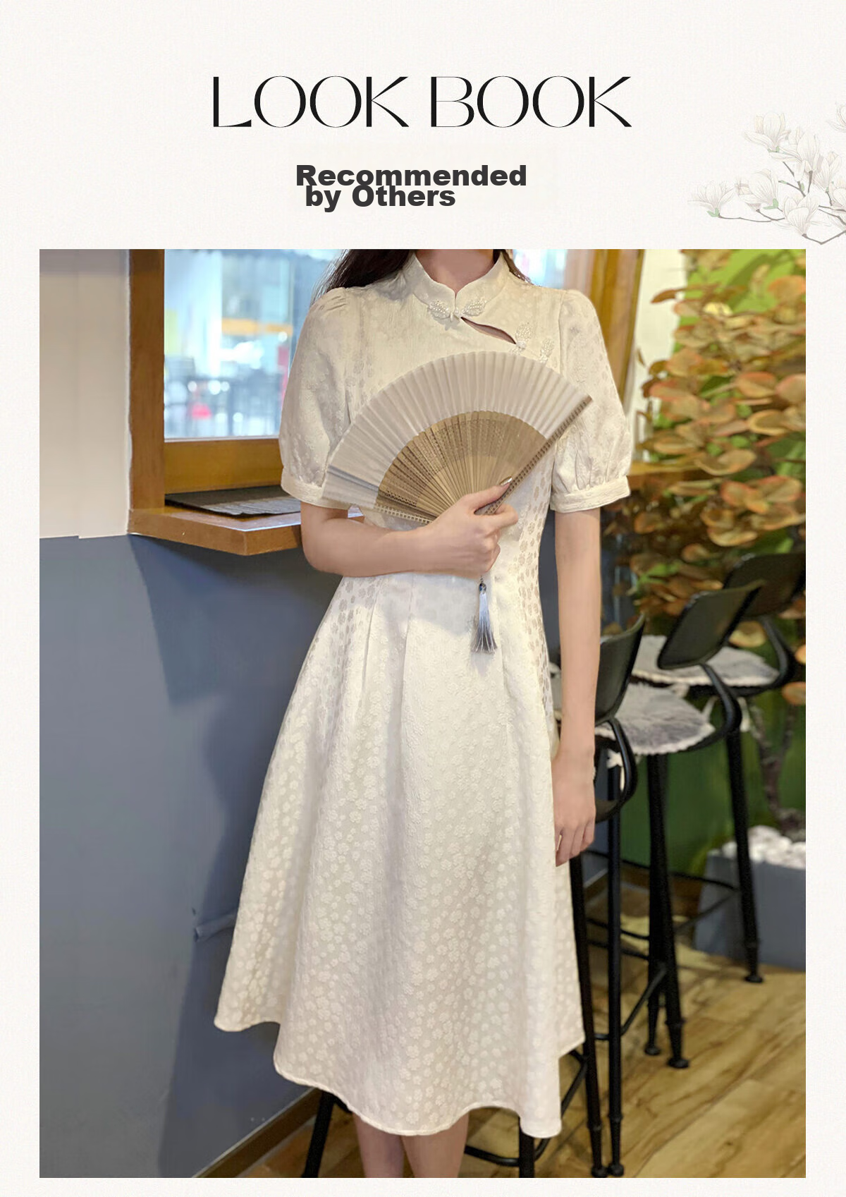Shangdu Bila New Chinese Style Stand Collar Pankou Improved Floral Qipao Dress Summer Apricot Base Floral 132L48002 M 9