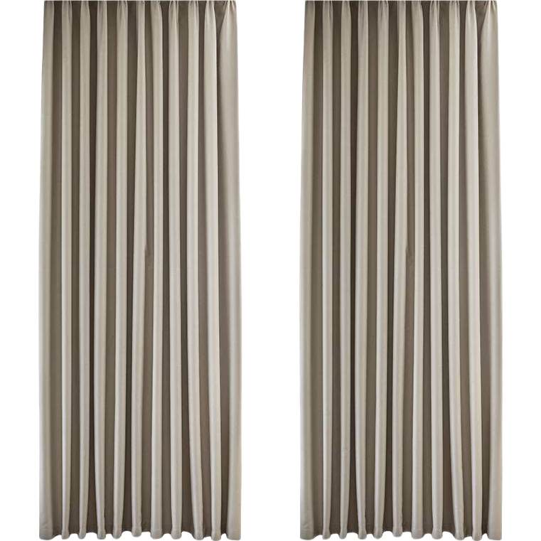 Shuixingjiafang Blackout Curtains for Bedroom, Sunshade Curtains for Living Room, Heat Insulation, Simple Finished Product with Hooks, 1.5x2.5 Meters, 2 Pieces, Gray