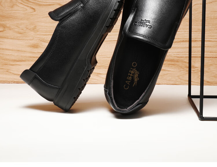 CARTELO Leather Shoes for Men, Slip-On Genuine Leather, 2026 New Style, Casual Business Dad Shoes, Soft Sole Formal Wear, Middle-Aged Breathable Soft Leather 16
