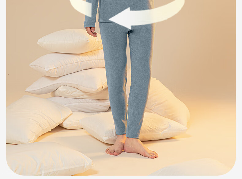 YING BO LUN Youth and Children's Thermal Underwear Autumn Set Winter Cotton Sweater School Uniform Essential 81233 Heather Gray 180 11
