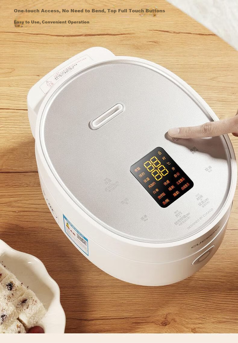 CUCKOO Korean Brand Multi-Functional Steaming And Cooking Baby Food Maker, Small Programmable White Micro-Pressure Rice Cooker, 1.5L Capacity for 1-2 People, CR-0375FW 9