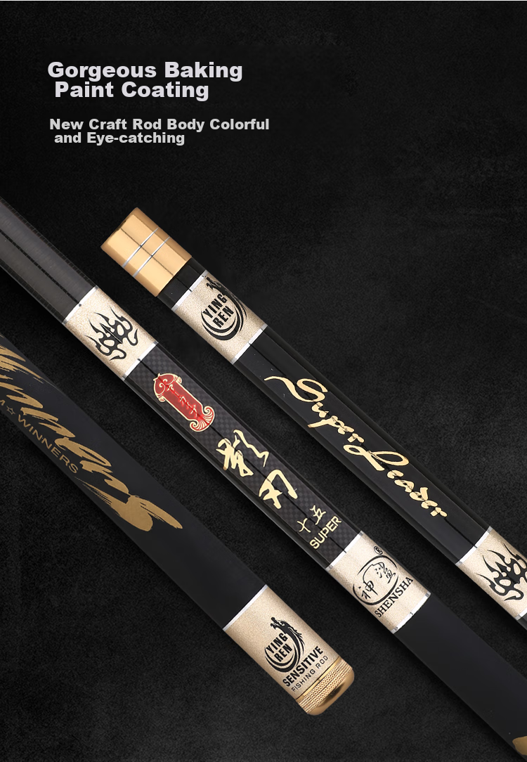 Shensha Yingren 4.5-Meter Fishing Rod, Ultra-Light And Ultra-Hard, 37 Sections, Handheld Rod, Short Section Stream Fishing Rod, Carbon Carp Rod, Fishing Tackle 6