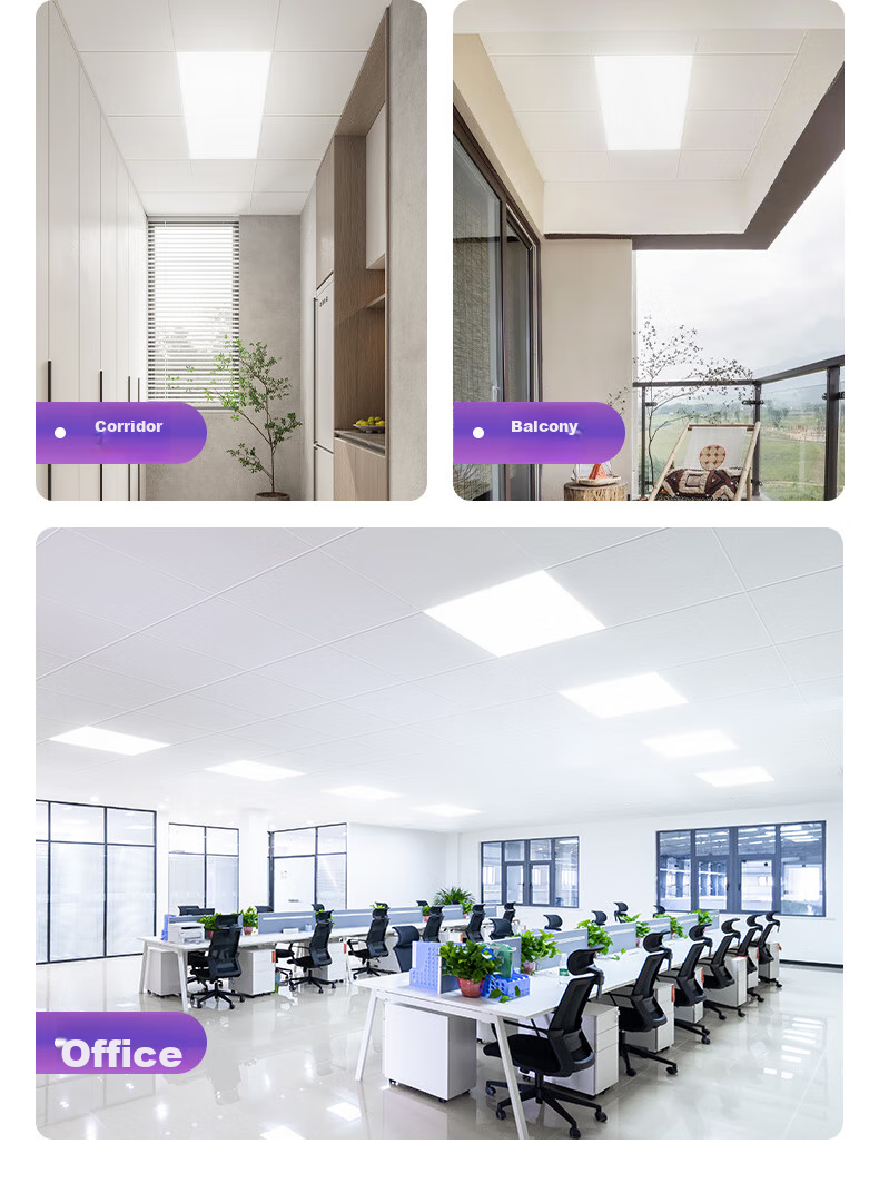 Midea Ultra-Thin Borderless Kitchen Light, Recessed Panel Light for Bathroom And Kitchen, Integrated Ceiling Light, 30x60 Full Spectrum Eye Protection, 24 Watts 15