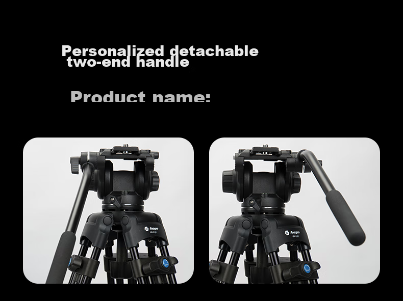 Fotopro FV888 Professional Photography And Videography Tripod, DSLR Camera Stand, Shooting Video Live Streaming Tripod, Hydraulic Head Kit, 1.8m/8kg 15