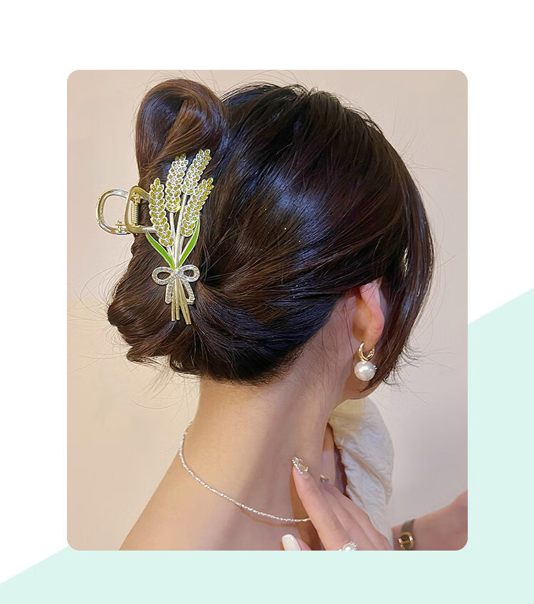 CHIMERA Elegant Back-Of Hair Claw Clip, Korean Style Large Hair Claw, Hair Accessory, Women's Hair Ornament, Mid-Autumn Festival Gift 24