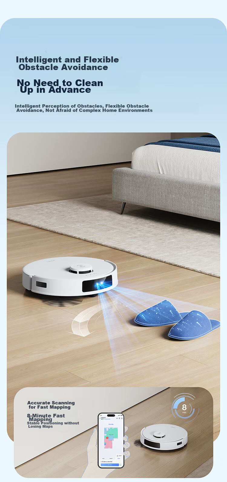 ECOVACS Robot Vacuum Cleaner N20PRO, All-In Smart Home Vacuum with Laser Navigation Planning, Fully Automatic Mopping And Cleaning Combo 11