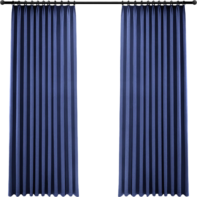 JD Original High-Precision Navy Blue Curtains, 99% Blackout Curtains for Bedroom And Living Room, Sun-Blocking Hook Style, Width 2m X Height 2.7m