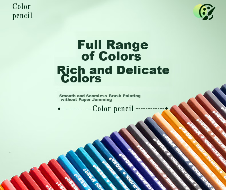 M&G Stationery, 12 Colors of Water-Soluble Colored Pencils, Student Art Coloring Set with Brushes, Red Tube Packaging, AWP36809, Children's Birthday Gift 18