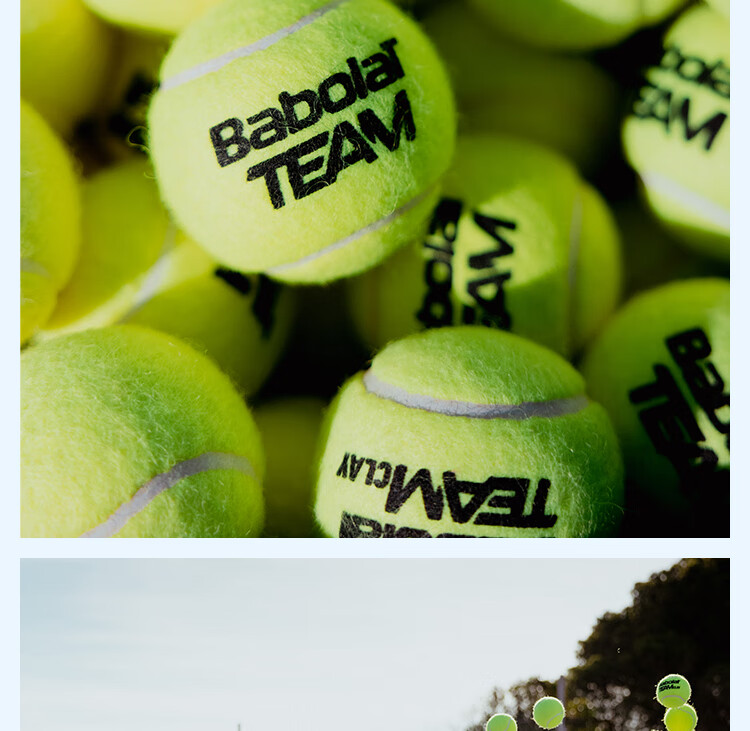 Babolat TEAM AC Series Competition Balls, Babolat Tennis Balls, Pack of Three 12
