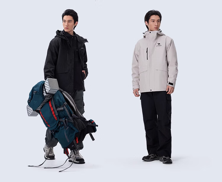 CAMEL Outdoor Jacket, Classic Workwear ICON Three-In Fleece Inner Liner, Mountaineering Suit, M Size 4