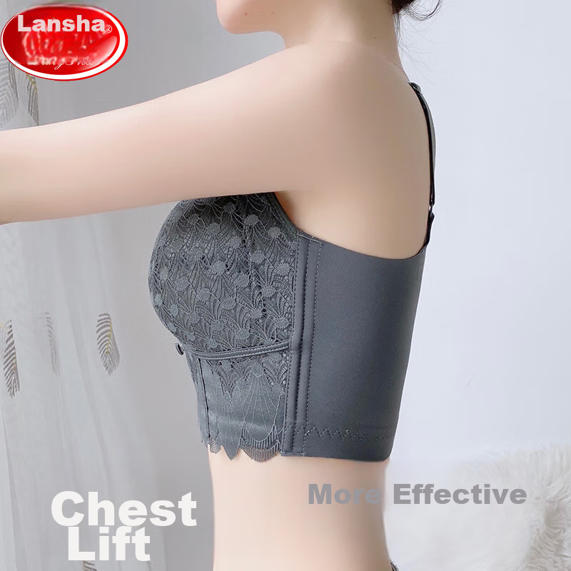 Бюстгальтер LangSha Plus Size, тонкий, с пуш-ап эффектом, против провисания, женское нижнее белье для большой груди, минимизирующий эффект, с боковой поддержкой