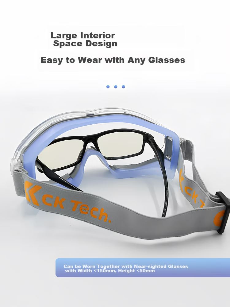 BAIGE Goggles, Pollen And Willow Catkin Protection, Fully Enclosed, Dust-Proof, Sand-Proof, Industrial Cutting Splash Protection, Anti-Fog Glasses, Orange 4