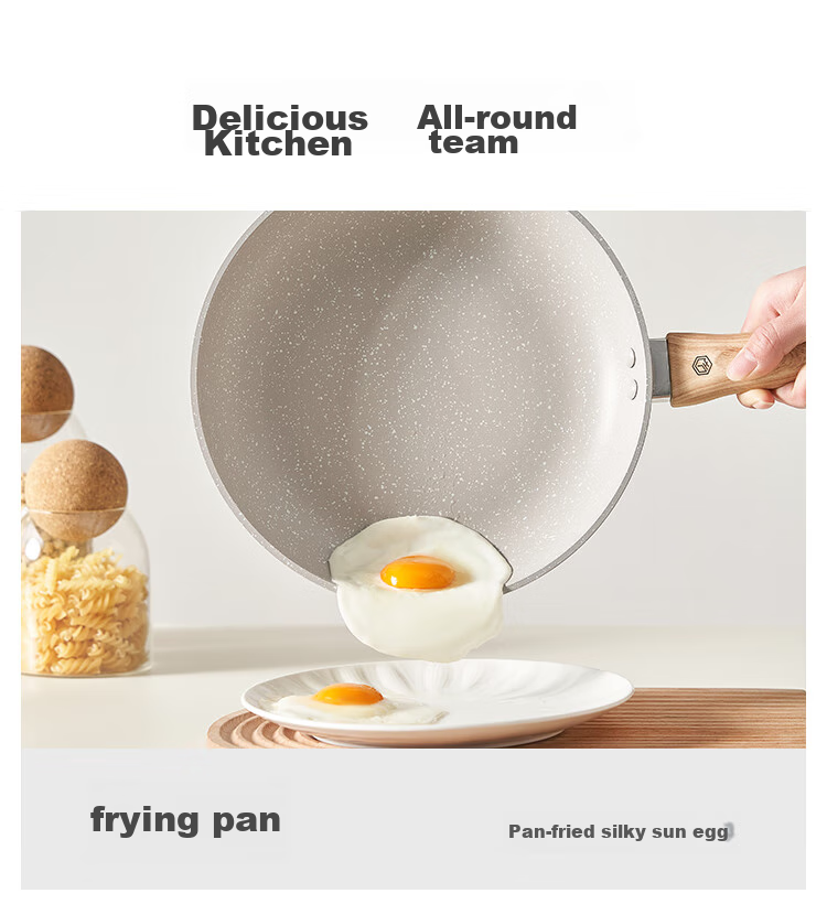 JD Original Cookware Set in Maifanshi Color: Frying Pan, Milk Pan, Wok, Compatible with Induction Cooker And Gas Stove 8