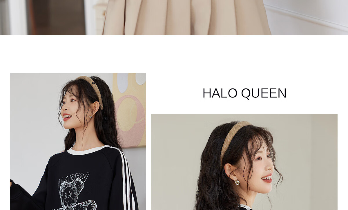 Halo Queen Women's Sweatshirt, Round Neck, Striped, Fashionable New Year Red, Casual Style, Loose-Fitting Top Jacket H143W1017 32