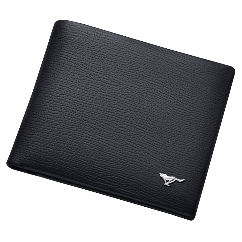 SEPTWOLVES Men's Wallet, Anti-Theft Horizontal Stripe Short Genuine Leather Card Holder, Gift for Dad Or Husband on Anniversary Or Birthday