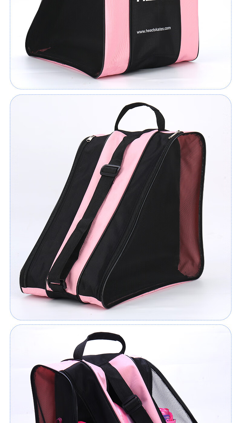 HEAD Roller Skating Bag Storage Backpack for Inline Skates, Roller Skates, Helmet And Protective Gear, Dedicated Single-Shoulder Bag HES22 Pink 7