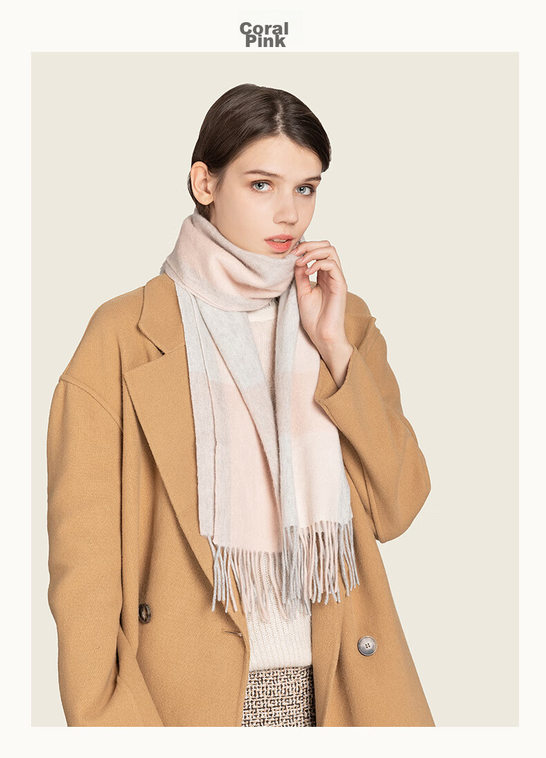 Siggi [Gift Box] Pure Cashmere Scarf for Women, Autumn And Winter British Plaid Shawl, Warm Neck Wrap, Mid-Autumn Festival And New Year Gift 5