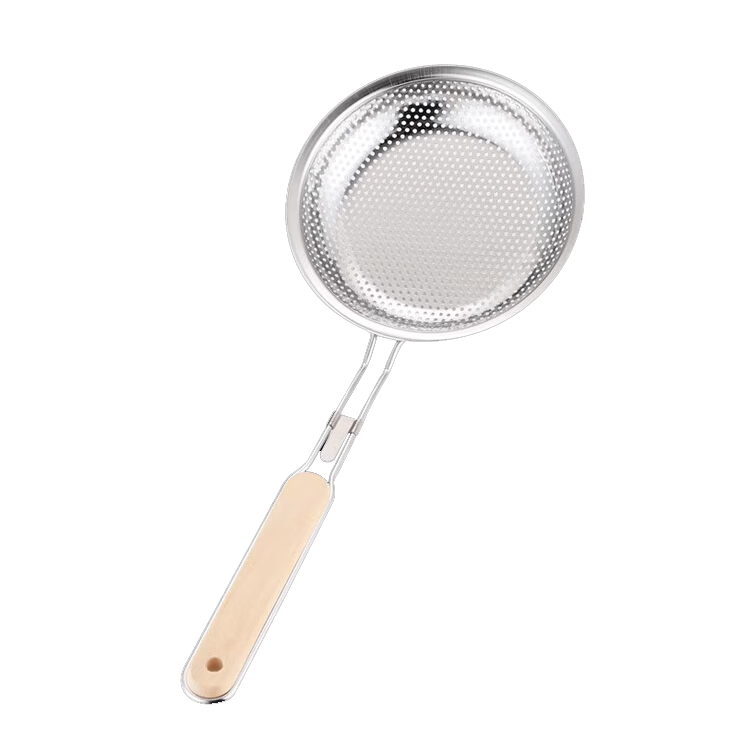 Jekero Slotted Spoon Stainless Steel Kitchen Strainer Skimmer Colander Ladle Noodle And Dumpling Scoop Wooden Handle Strainer