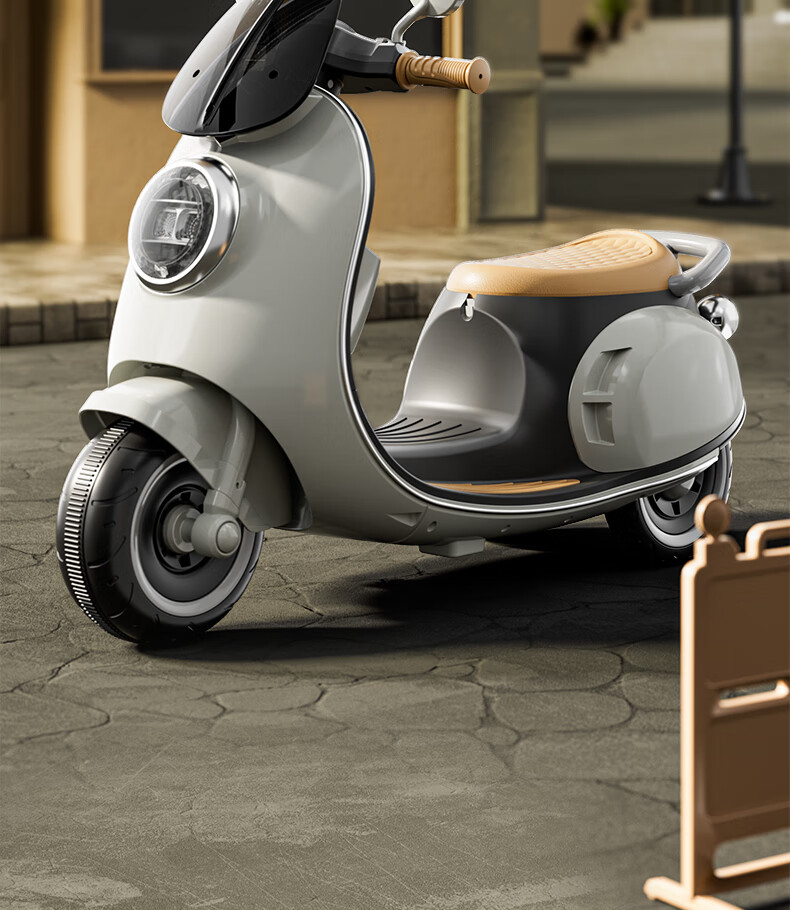 ANGI BABY Children's Electric Motorcycle for Ages 1-3 Rideable Adult Electric Tricycle Toy Gift for Boys And Girls 3