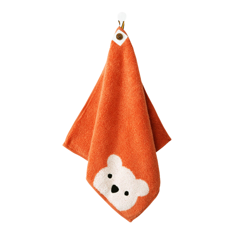 KING SHORE Class A Children's Small Towel, 100% Pure Cotton Hand Towel, Hanging Face Towel, All-Cotton Square Towel, Baby Face Towel, 1 Piece