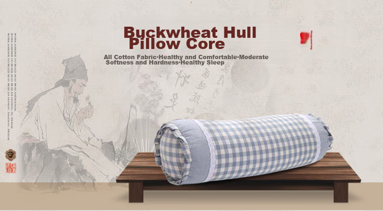 Hengyuanxiang Buckwheat Pillow, Deep Sleep Cervical Pillow, Single Sleeping Whole Head Pillow Core, Pure Buckwheat Hard Long Headrest, One Piece 1