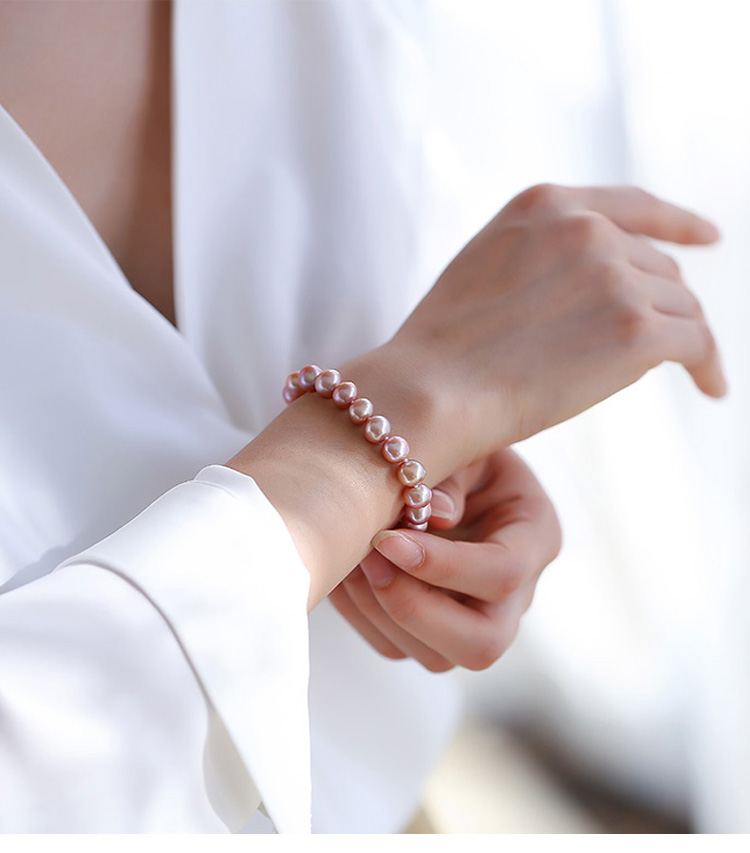 【黛米珍珠手链】黛米珠宝 嫣迷 近圆强光淡水珍珠手链【附证书】送