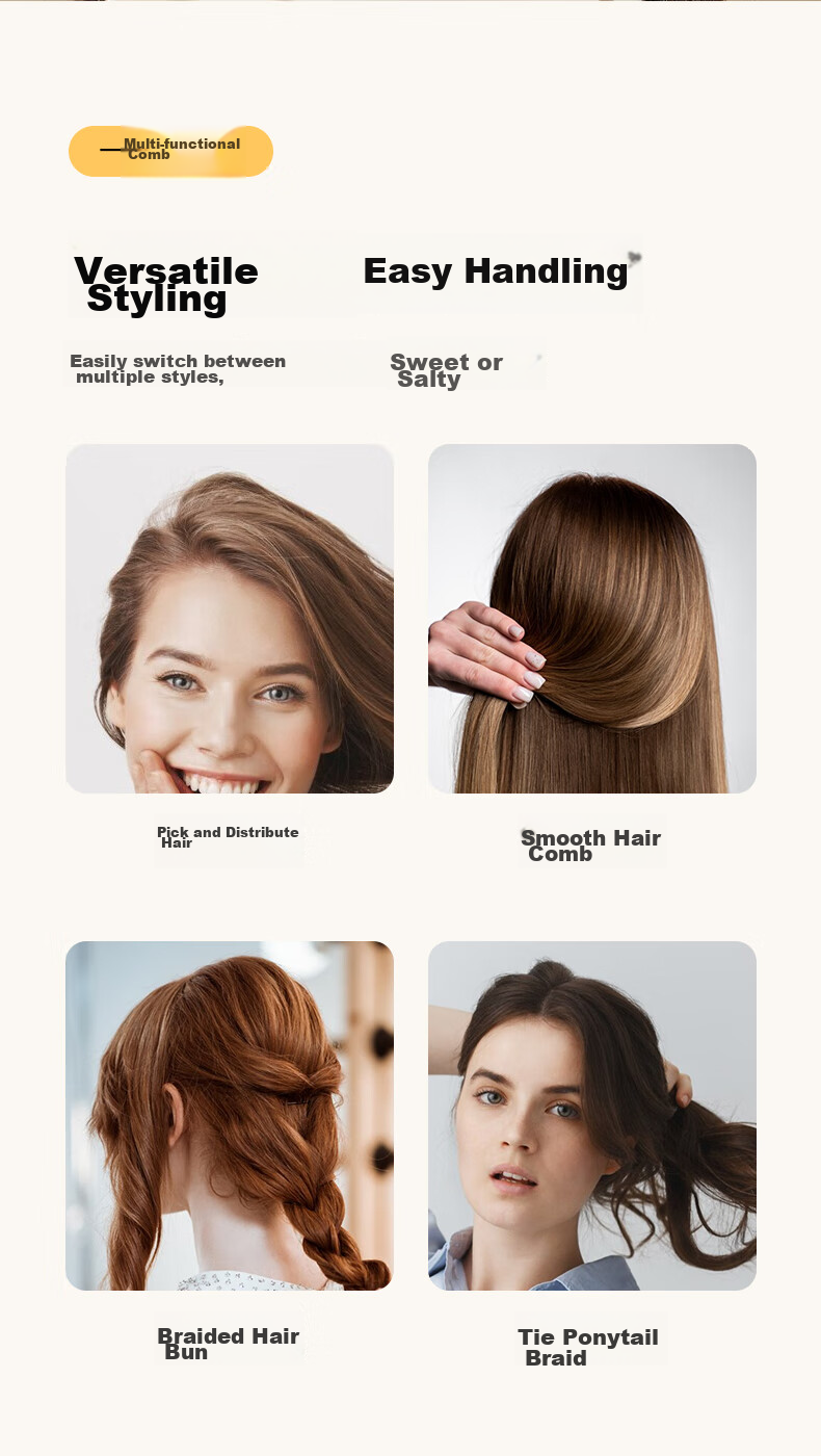 Chuxin Natural Sheep Horn Comb, Pointed Tail Comb with Fine Teeth, Dense Comb for Parting Hair, Braiding, Children, Girls, Women, Specialized Comb for Ladies, Baby Comb 3