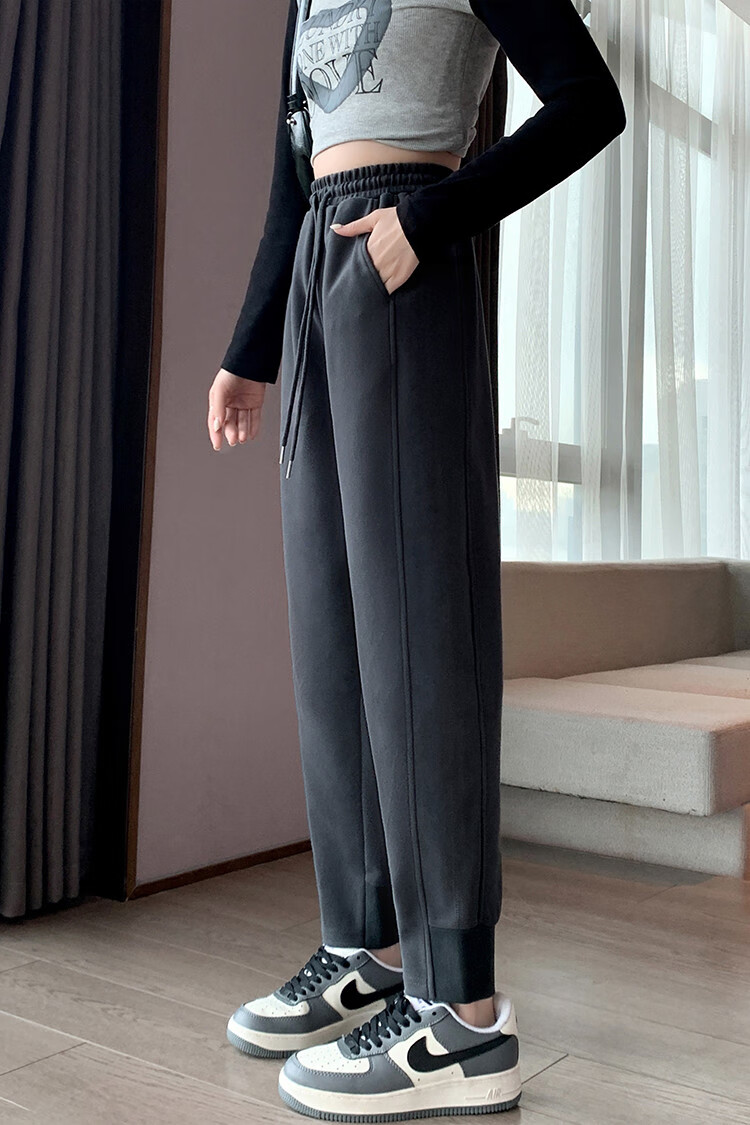 TonLion 2026 Fall New Women's Harem Carrot Casual Pants, Knitted Loose Sweatpants, Jogger Pants 30