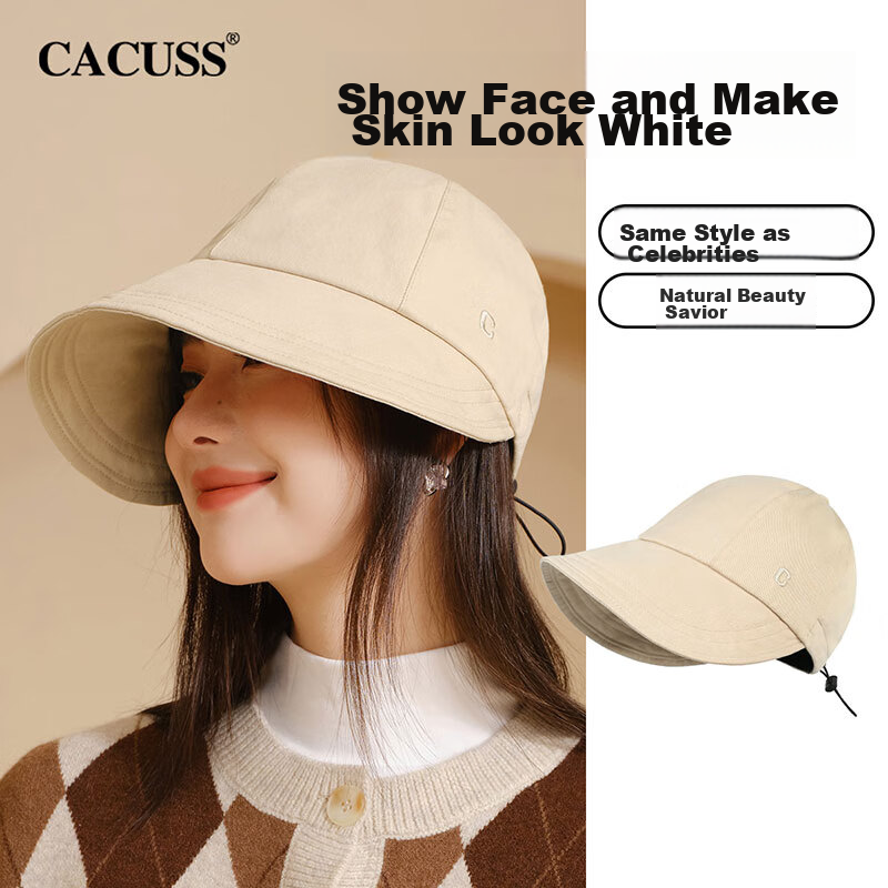 CACUSS Women's Fisherman Hat, Foldable Sun Hat for All Seasons, Outdoor Hiking Cap, UV Protection, Large Head Circumference Sun Hat, Kachong