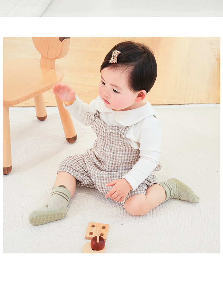 9I9 Baby Socks, Mesh Floor Socks, Glue-Dotted Non-Slip Socks, Children's Socks, Toddler Socks, 4 Pairs, 0-1 Year Old, A36 11