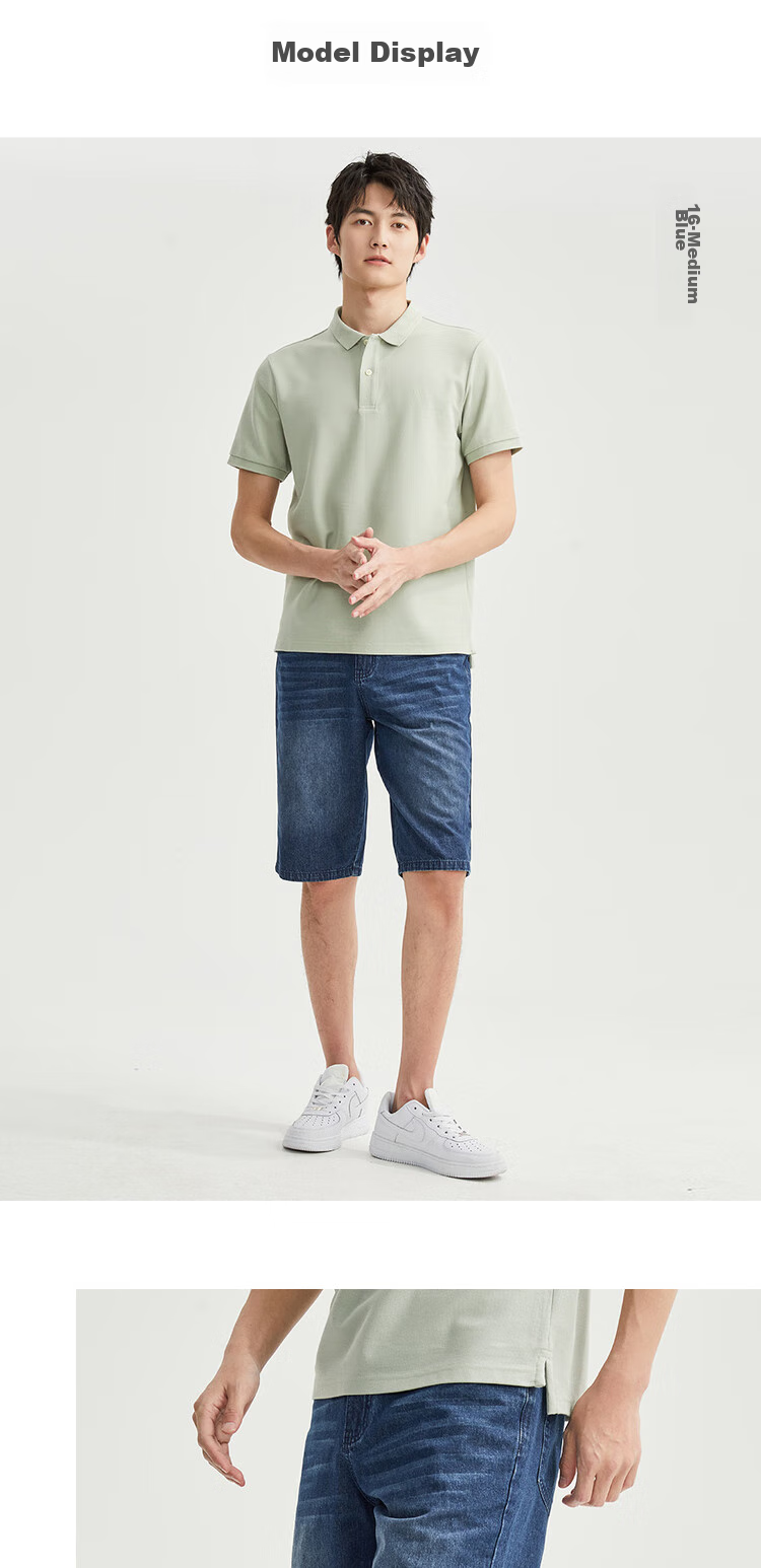 Giordano Men's Denim Shorts, Summer Lightweight Pure Cotton, Whisker Trend, Mid-Rise Straight-Leg Five-Point Shorts for Men, 13103211 11
